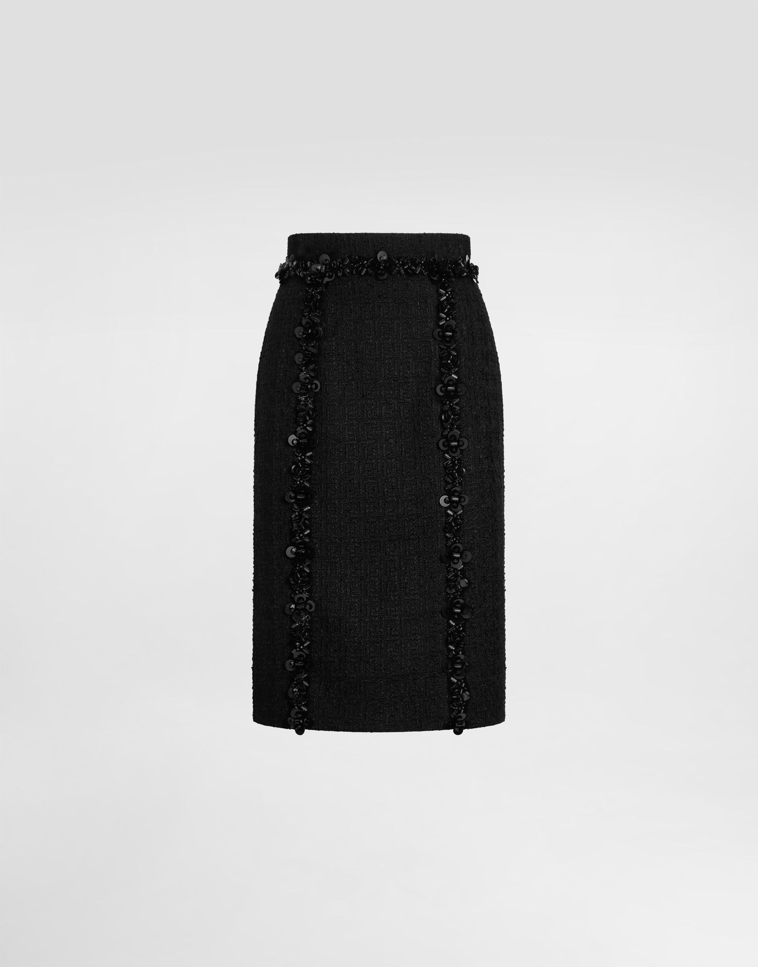 Krila Dolce & Gabbana Dolce & Gabbana Stretch Mat Sheath Skirt with Sequins Črna | F4C7CZFUCDQN0000, 0