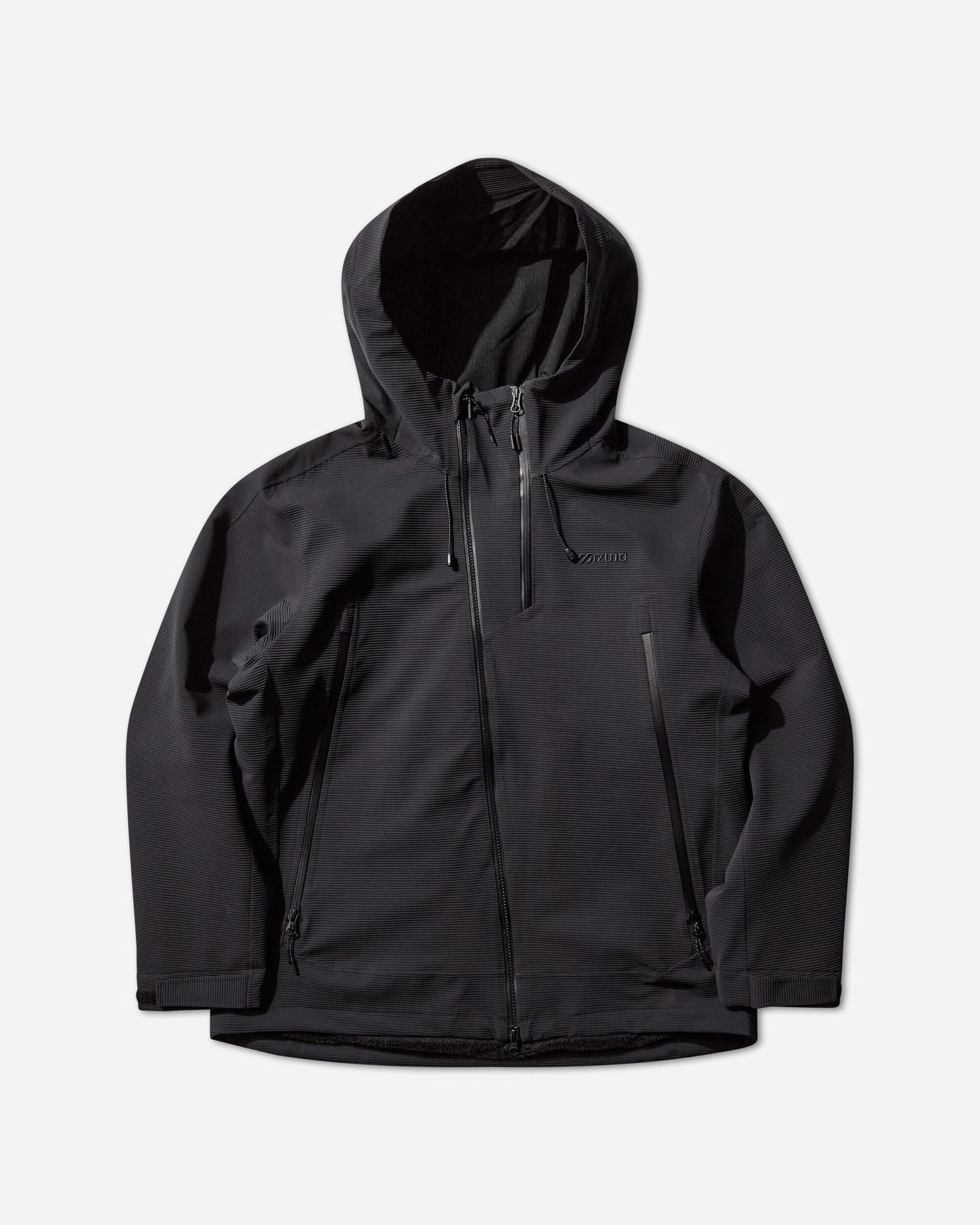 Jakna Mizuno Tech Hard Shell Hooded Ribbed Jacket Črna | B2GEC510-09, 0