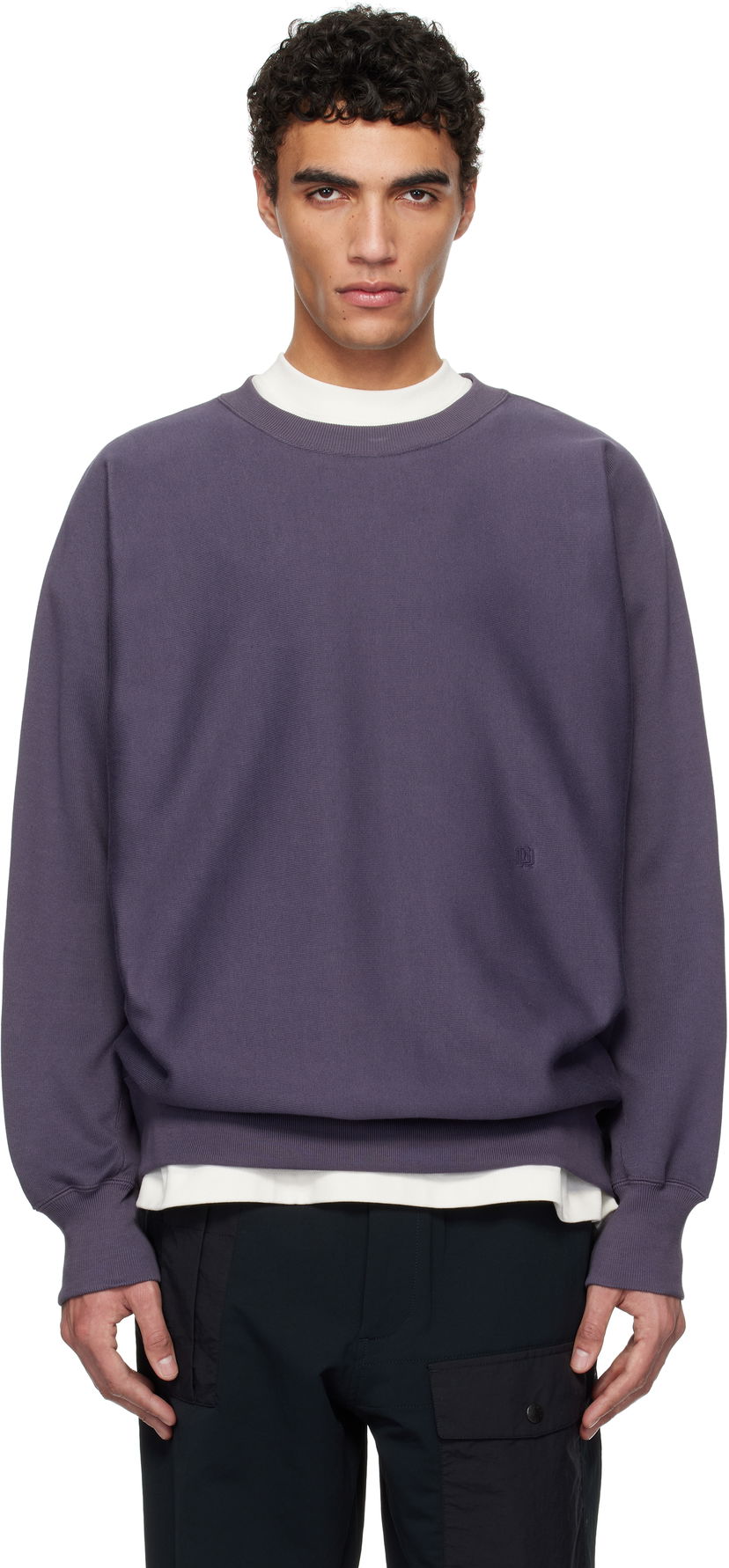 Pulover NANAMICA nanamica Crew Neck Sweatshirt Lila | S25SH011U