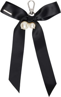 Simone Rocha Bow Faux-Pearl Bag Charm Keychain