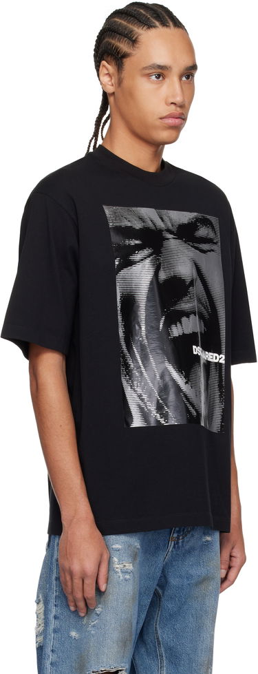 Majica DSQUARED2 Dsquared2 Loose Fit Graphic T-Shirt Črna | S71GD1540-D20020-900, 1