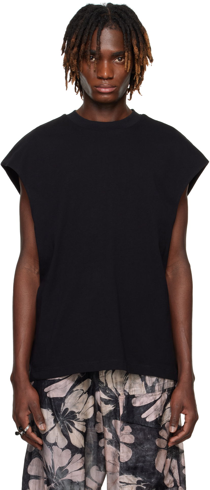 Majica brez rokavov Dries Van Noten Dries Van Noten Sleeveless T-Shirt Črna | 251-021115-1603