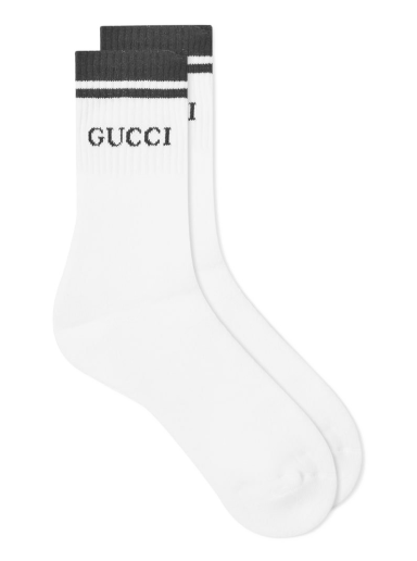 Nogavice Gucci Sports Sock Bela | 496493-4G293-9000