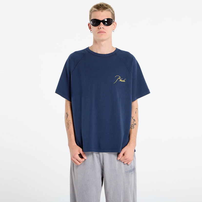 Majica Rhude Rhude Classique Raglan T-Shirt Mornarica | RHPF25TT160120043