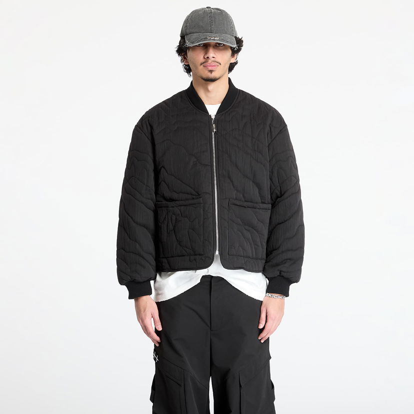 Bomber jakna Footshop Silver Lining Quilted Jacket Črna | FTSHP_465