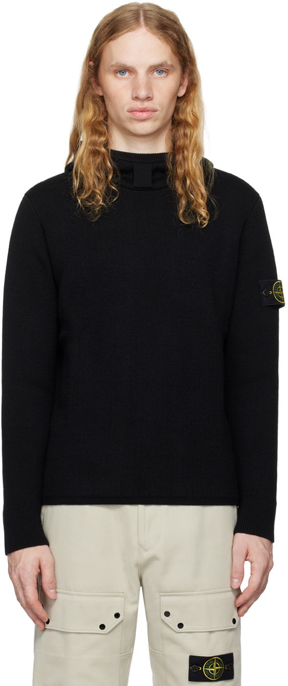 Pulover Stone Island Logo Patch Hoodie Črna | 8115564A7, 0