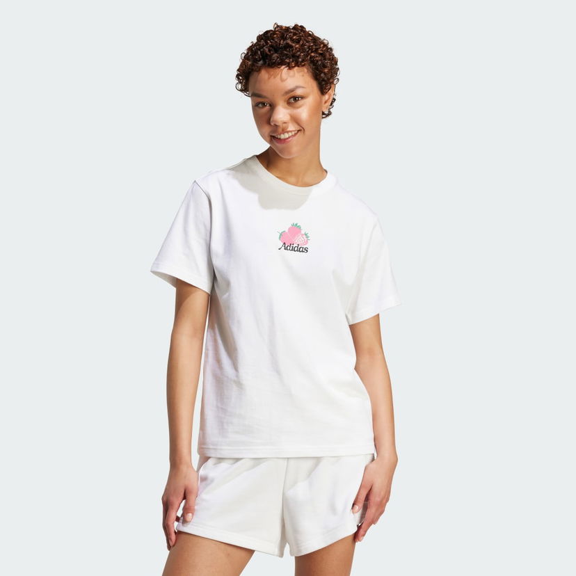 Majica adidas Performance Farmers Market Graphic T-Shirt Bela | KC2325