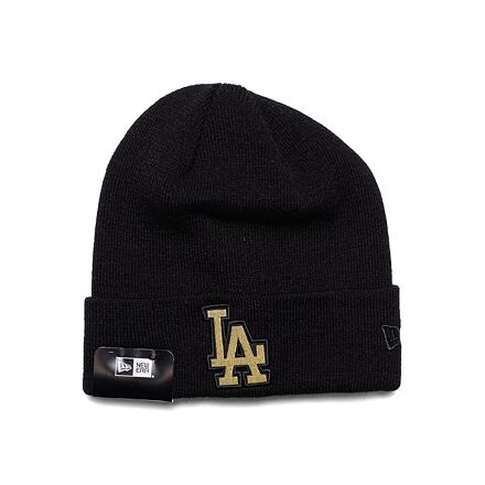 Beanie New Era MLB Metallic Badge Beanie Los Angeles Dodgers Black / Metallic Gold One Size Črna | 60364349