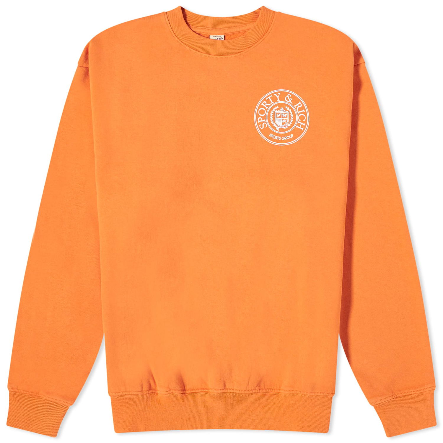 Pleteni pulover Sporty & Rich Conneticut Crest Crew Sweat Oranžna | CRAW2329SQ, 0