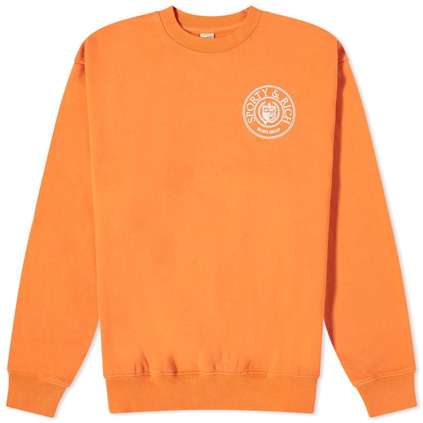 Pleteni pulover Sporty & Rich Conneticut Crest Crew Sweat Oranžna | CRAW2329SQ