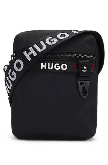 Torba za čez ramo BOSS HUGO Reporter Bag With Adjustable Strap and Zip Closure Črna | 50536009