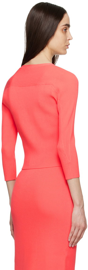 Pleteni pulover rag & bone rag & bone Asher Ribbed Knit Cardigan Rdeča | WAS23S025YL25, 2