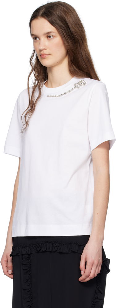 Majica Simone Rocha Simone Rocha Embellished Flower T-Shirt Bela | 5342B 0553, 3