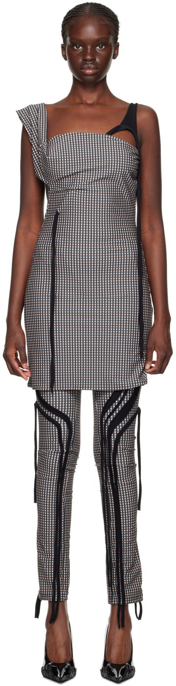 Obleke Ottolinger Ottolinger Plaid Mini Dress Črna | 501401