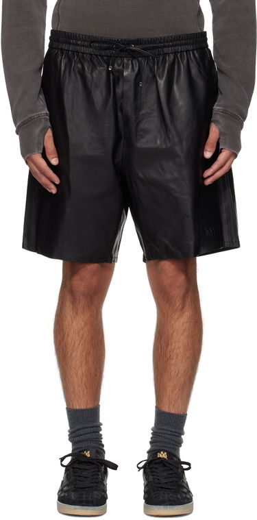 Kratke hlače AMIRI AMIRI Lightweight Leather Shorts Črna | AMLTSH1017, 0