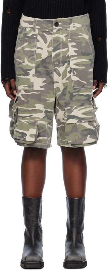 Kratke hlače We11done We11done Camo Cargo Shorts Zelena | WD-PT0-24-207-M-BG, 0