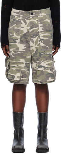 We11done Camo Cargo Shorts
