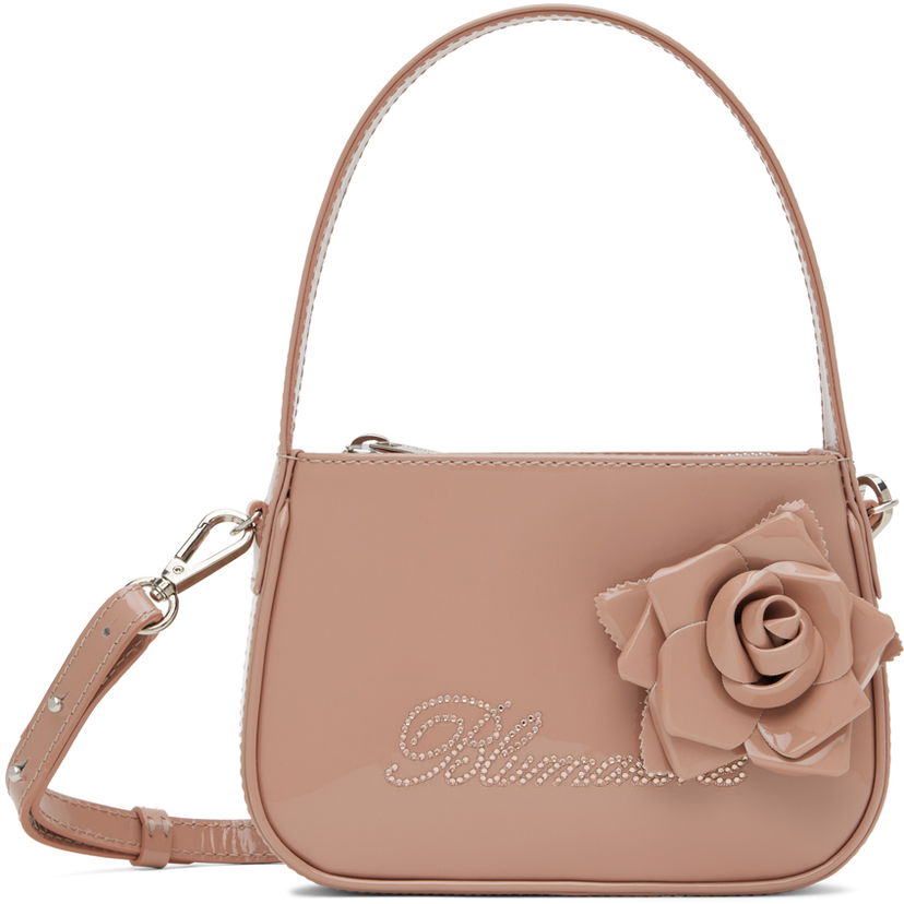 Torbica Blumarine Blumarine Rhinestone Logo Shoulder Bag Roza | P4HHW029A
