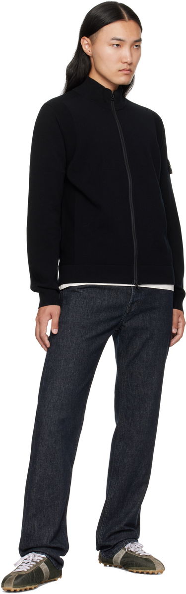 Pulover Stone Island Stone Island Stretch RWS Wool Zip-Up Sweatshirt Črna | K2S15 5100062 S00A1, 4