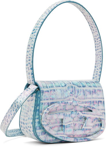 Torba za čez ramo Diesel 1dr Crocodile-Embossed Shoulder Bag Modra | X08396 P8247, 1