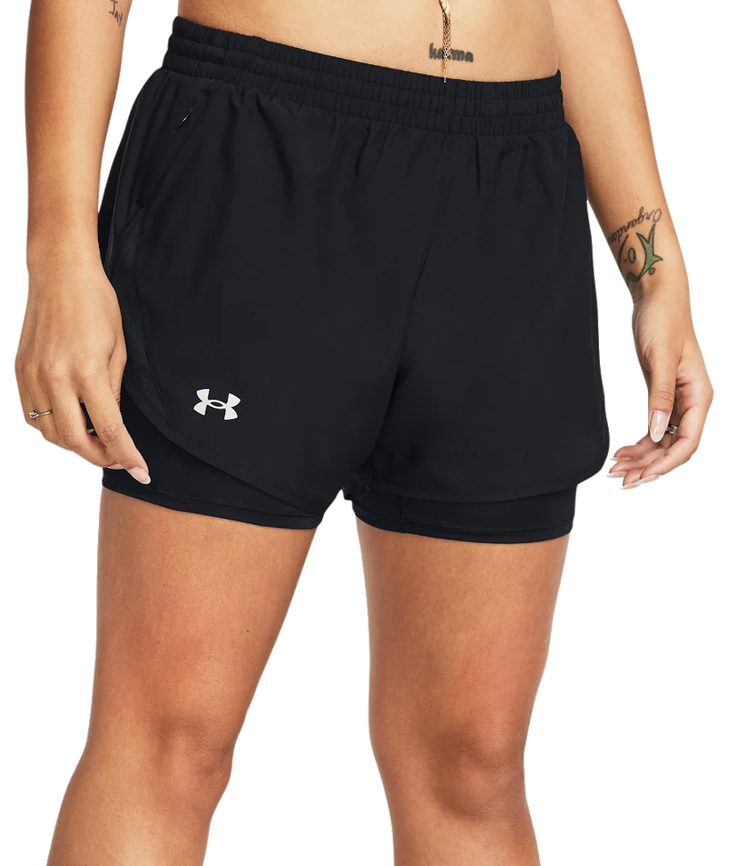 Kratke hlače Under Armour s podšívkou Fly-By 2-in-1 Shorts Črna | 1382440-001