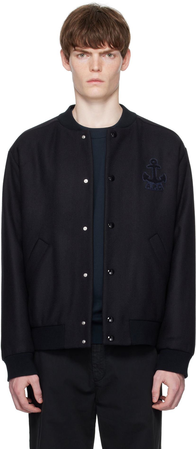 Bomber jakna A.P.C. A.P.C. Micka Wool Bomber Jacket Črna | WVBDE-M32010