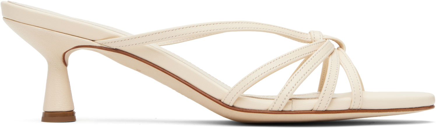 Oblačila Aeyde Aeyde Abby Leather Mules Bež | A11-HS-PRAR55ST141-SS25-100-007, 0