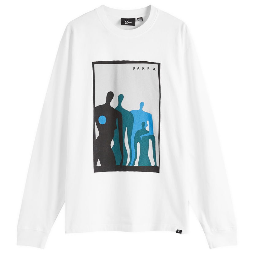 Majica By Parra Parra The Visitors Long Sleeve T-Shirt, Size Large Bela | 53225-WHT