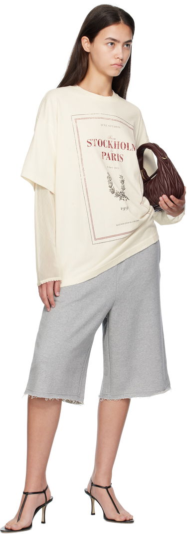 Majica Acne Studios Acne Studios Layered Print T-Shirt Bež | AL0496-, 3