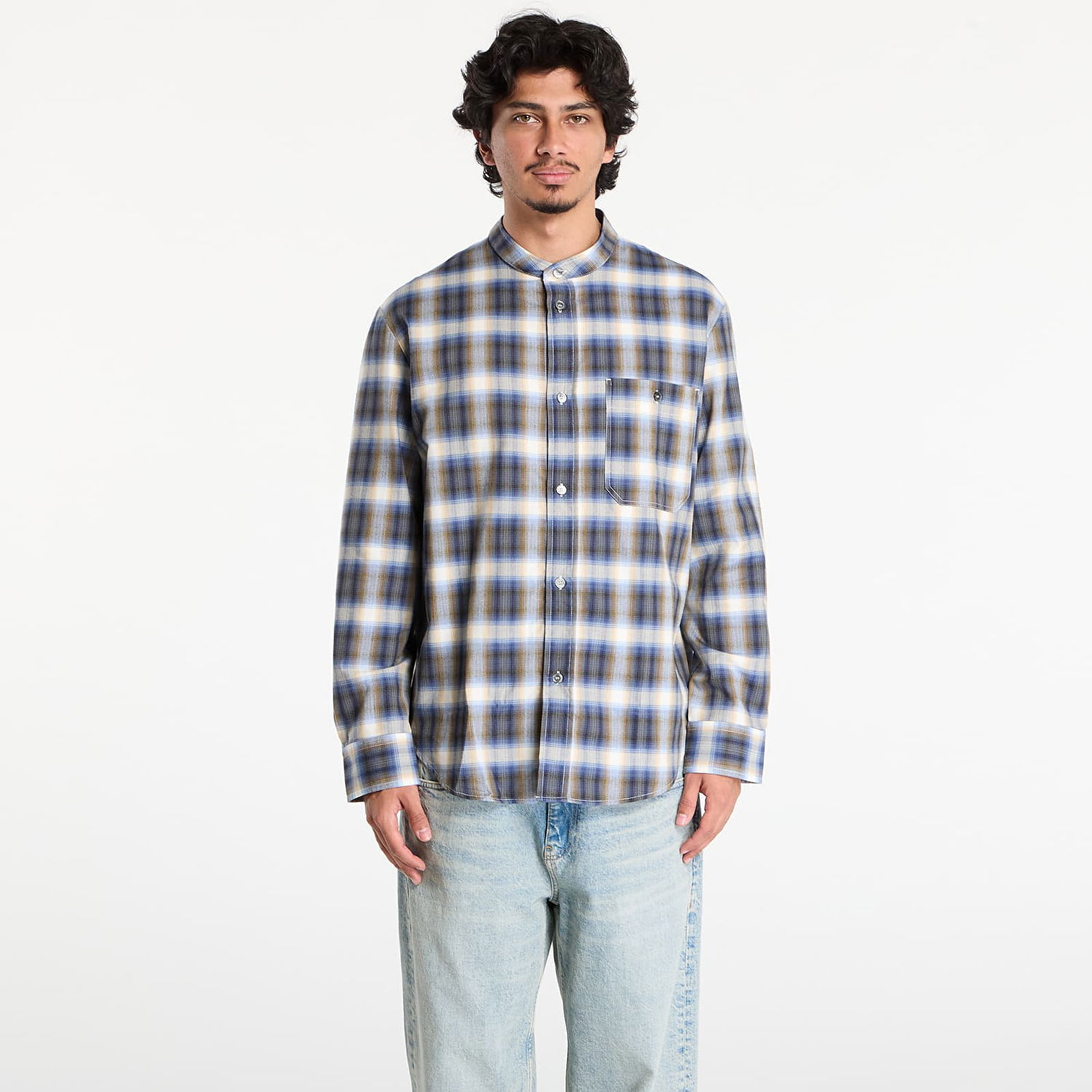 Srajce A.P.C. A.P.C. Chemise Thomas Plaid Button-Down Shirt Modra | COHKJ-H12635 IAA, 0