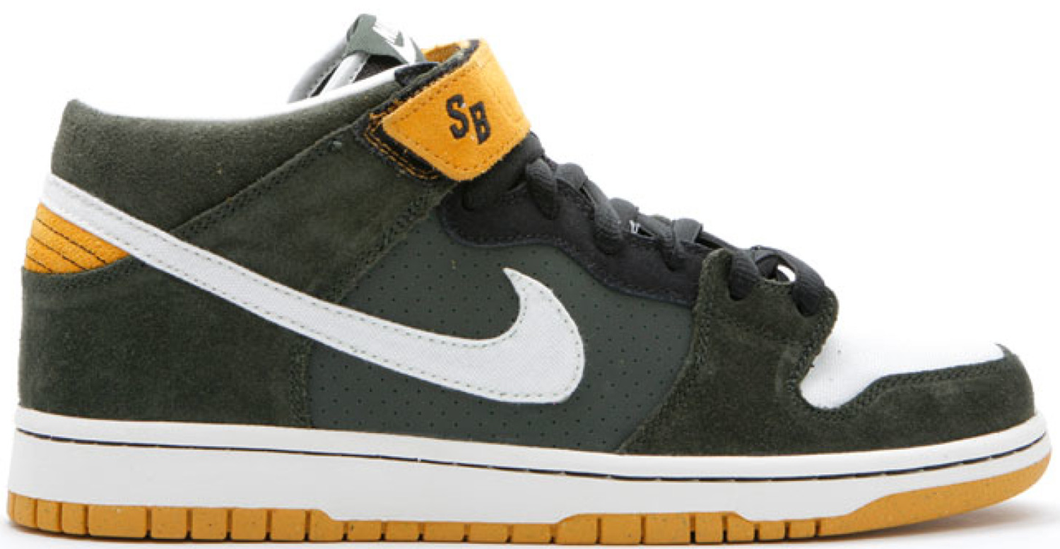 Superge in čevlji Nike SB SB Dunk Mid Green Bay Packers Zelena | 314383-311, 0