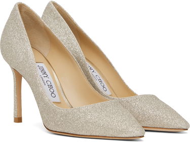 Superge in čevlji Jimmy Choo Jimmy Choo Romy 85 Glitter Heels Kovinski | ROMY 85 DGZ, 3