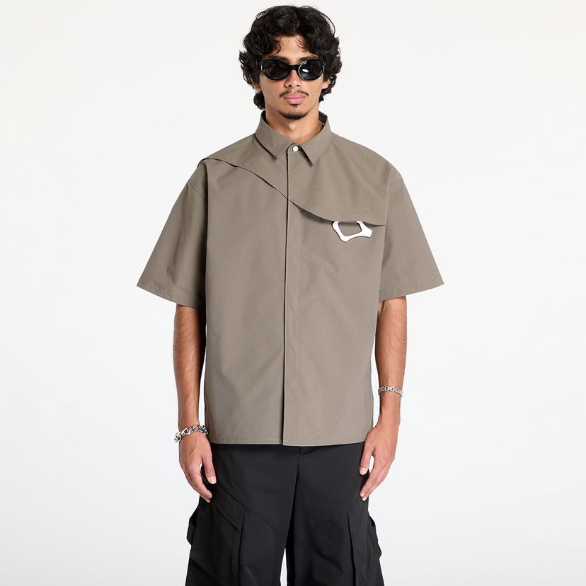Srajce HELIOT EMIL Nylon Shirt with Carabiner Rjava | HE_M_05_018_P04_DG23