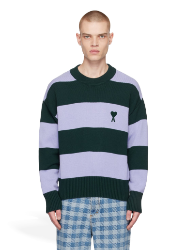 Pleteni pulover AMI SSENSE x Sweater Lila | SPUKS009.016.3061