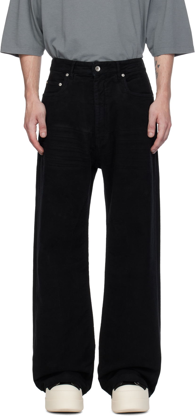 Hlače Rick Owens Porterville Geth Trousers Črna | DU02D2351 MO