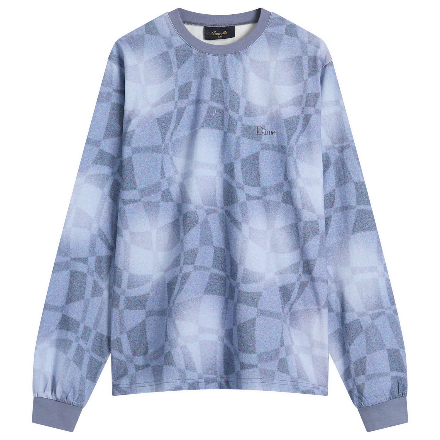 Pleteni pulover Dime Dime Abstract Long Sleeve T-Shirt, Size Large Modra | DIME2SP255BLU, 1