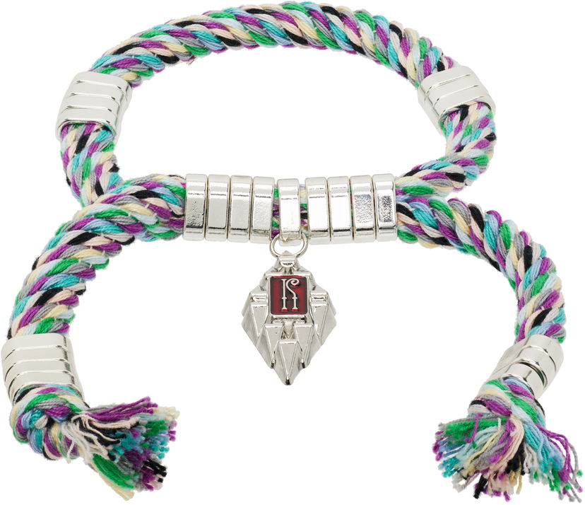 Zapestnica KIKO KOSTADINOV Kiko Kostadinov Sable Arms Braided Rope Bracelet with Pendant Večbarvna | KKWAW25BR02-203