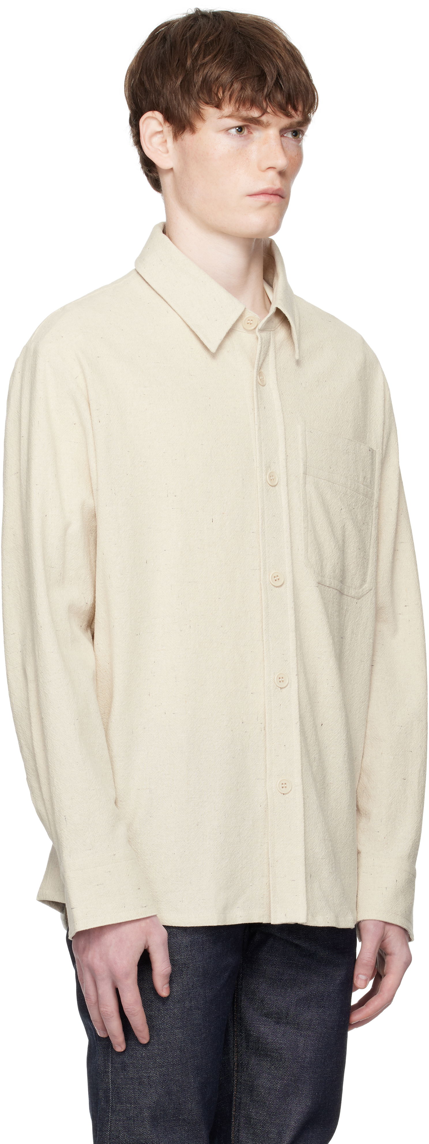Srajce A.P.C. A.P.C. Basile Overshirt Bež | COGEV-H02709, 1