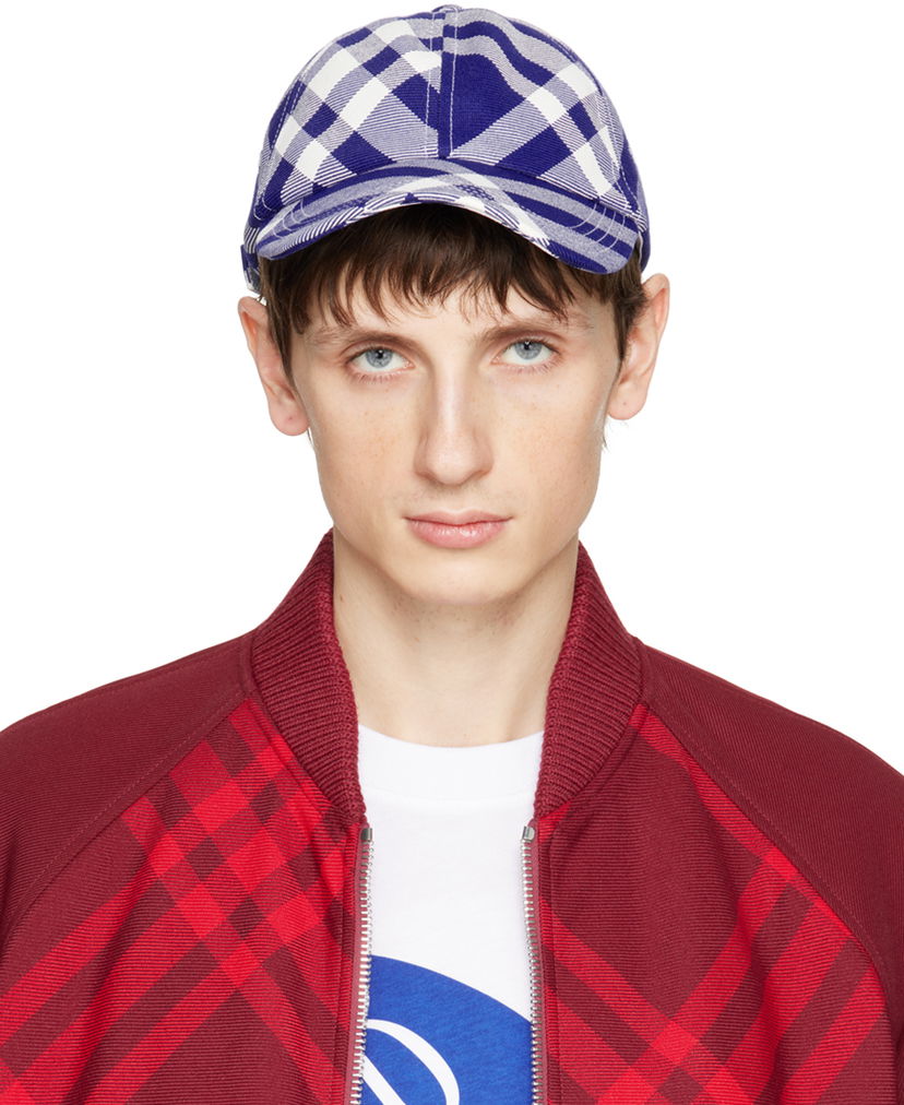 Kapa Burberry Check Cap Modra | 8079477