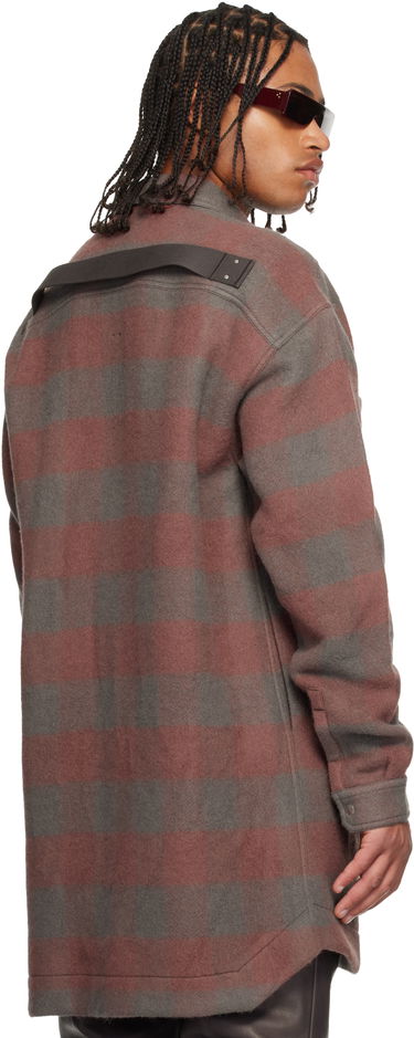 Srajce Rick Owens Concordians Oversized Plaid Flannel Overshirt with Chest Pockets Večbarvna | RU02E1739 WJP, 2