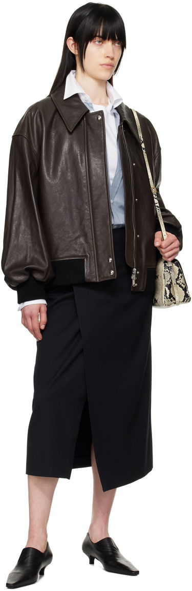 Bomber jakna Khaite Khaite Shelman Leather Jacket Rjava | 6166729, 4