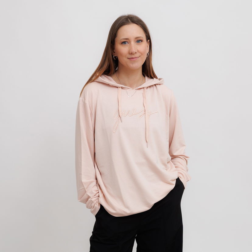 Pulover GUESS Guess Lucia Hoodie Roza | O5GQ00KCQP2-G6I6