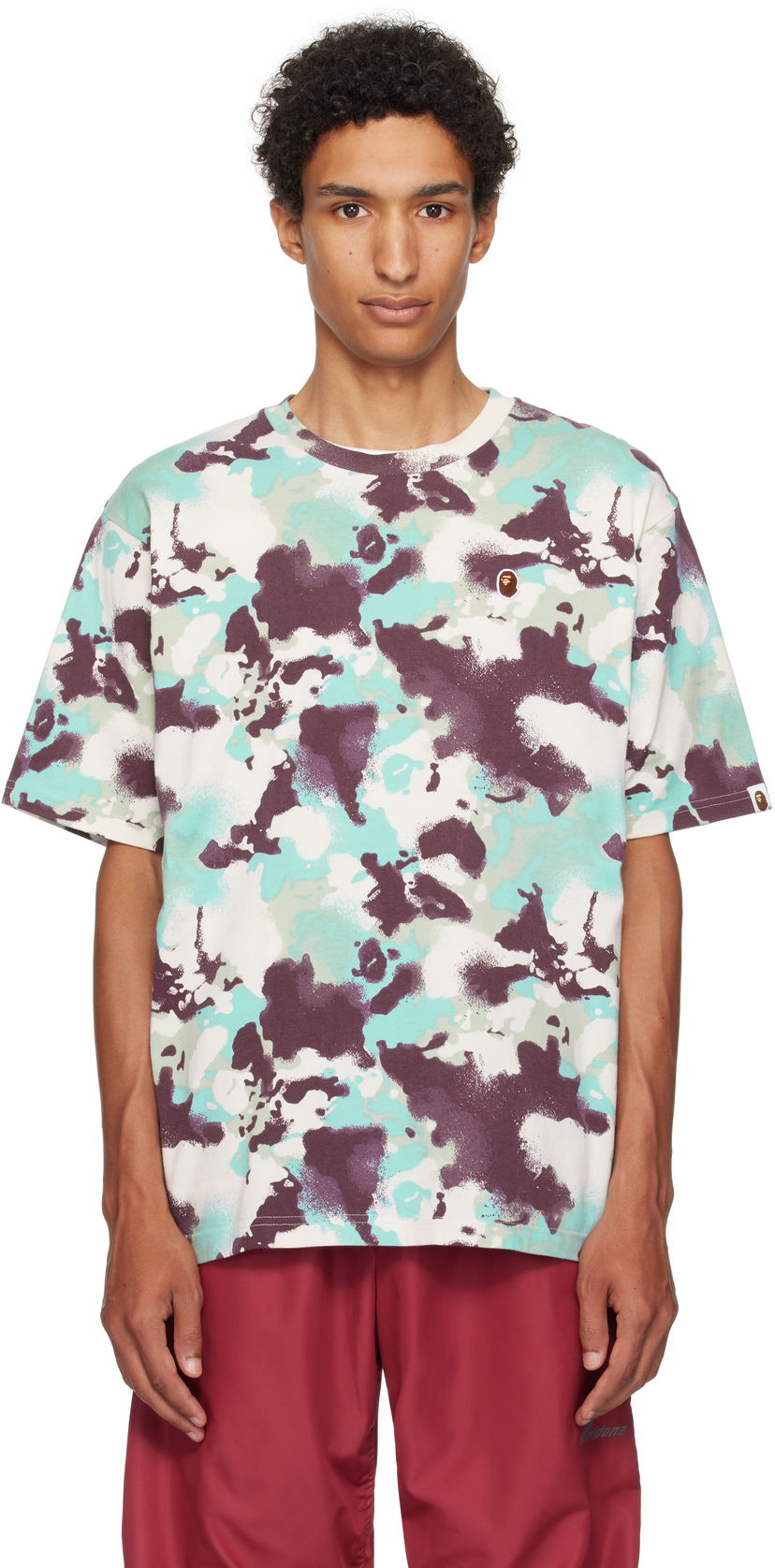 Majica BAPE A Bathing Ape Map Camo Ape Head T-Shirt Večbarvna | 001CSL301001M