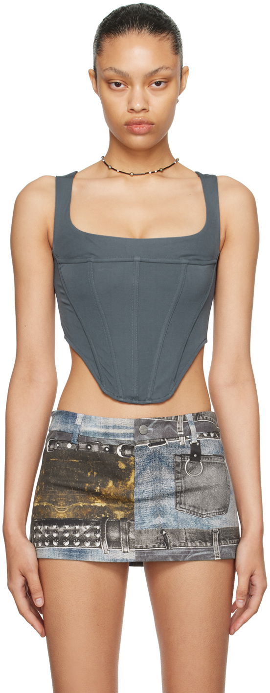 Krila Miaou Miaou Campbell Tank Top Modra | 7020VCJSLG