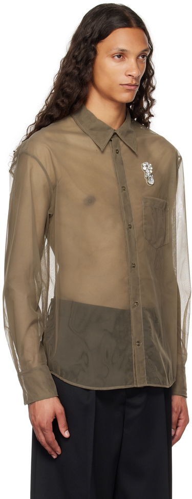 Srajce Simone Rocha Simone Rocha Sheer Embellished Shirt Zelena | 5289TB 0069, 1