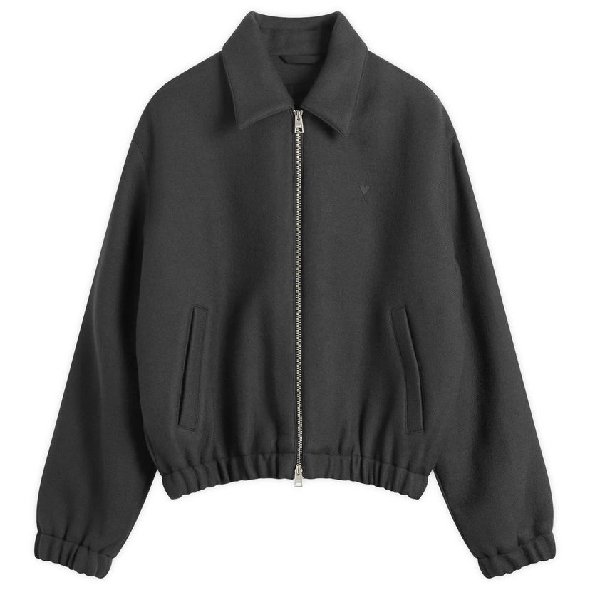 Bomber jakna AMI Boiled Wool Gabardine ADC Jacket Siva | H25HJK830-WV0078-020H25
