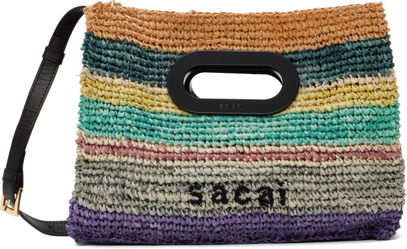 Tote bag sacai Sacai Raffia New Shopper Small Bag Večbarvna | S149-01