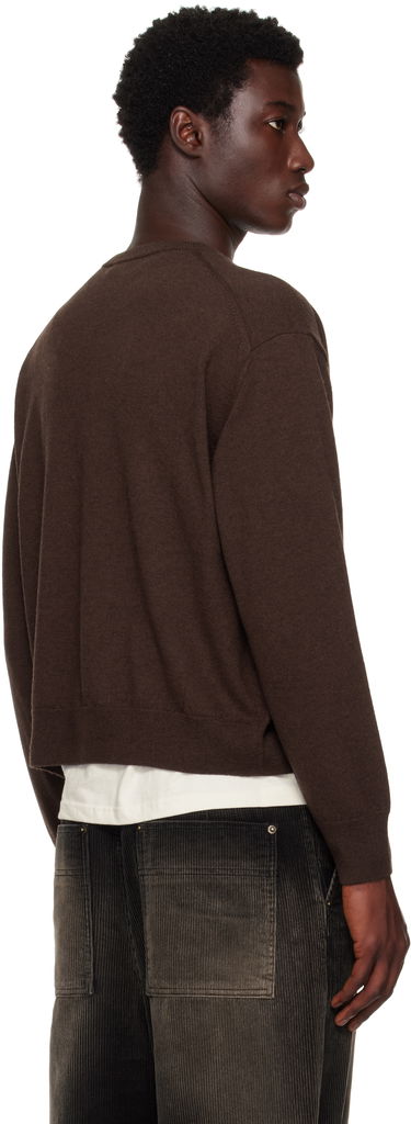 Pleteni pulover We11done We11done Single Patch Cardigan Rjava | WD-KC2-25-611-U-BR, 2