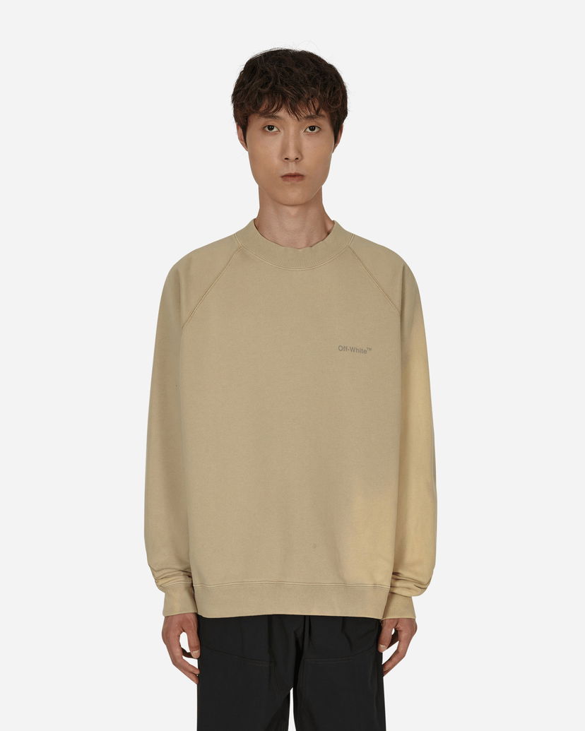 Pulover Off-White Vintage Crewneck Sweatshirt Bež | OMBA056F22FLE001 1717