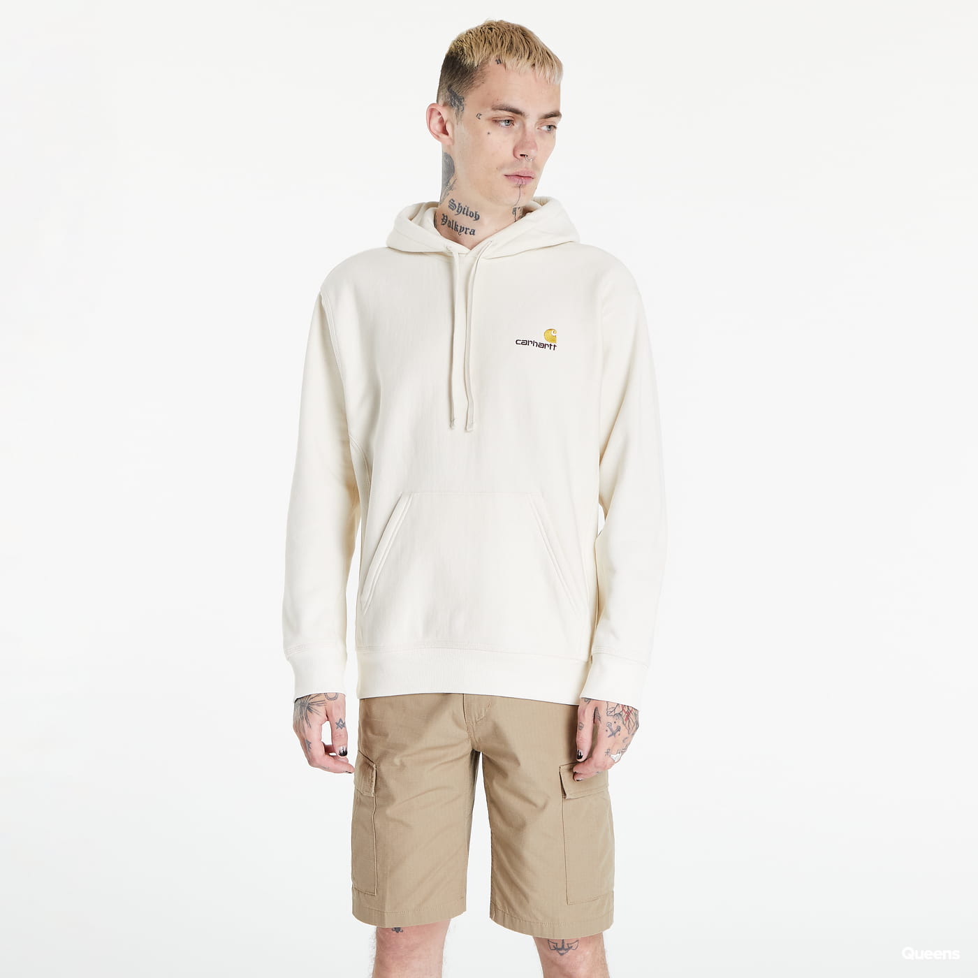 Pulover Carhartt WIP Hooded American Script Bela | I028279.05.XX, 0